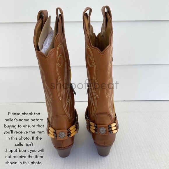 NEW Sam Edelman Jackie Western Boot Chestnut Leather 7.5 - Picture 4 of 16
